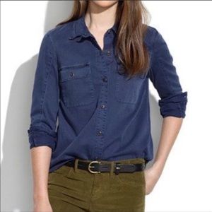 Madewell navy button down work shirt